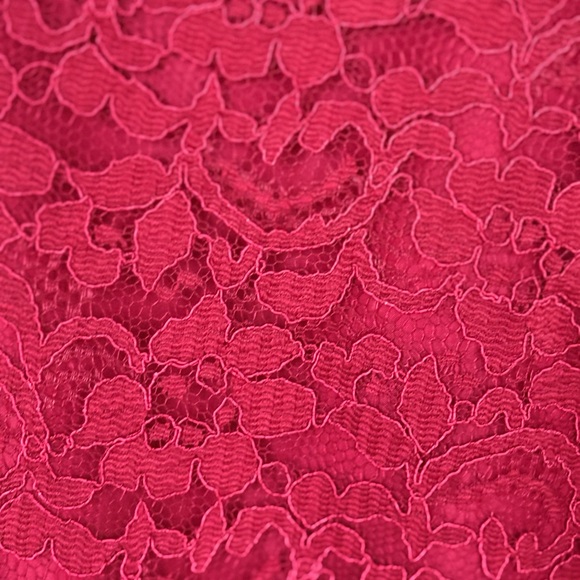 David's Bridal Red Sheath Sweetheart Strapless Dress - Picture 3 of 8